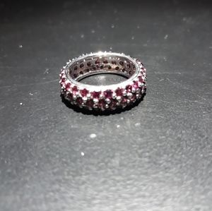 Rhodolite Garnet Eternity Band F10